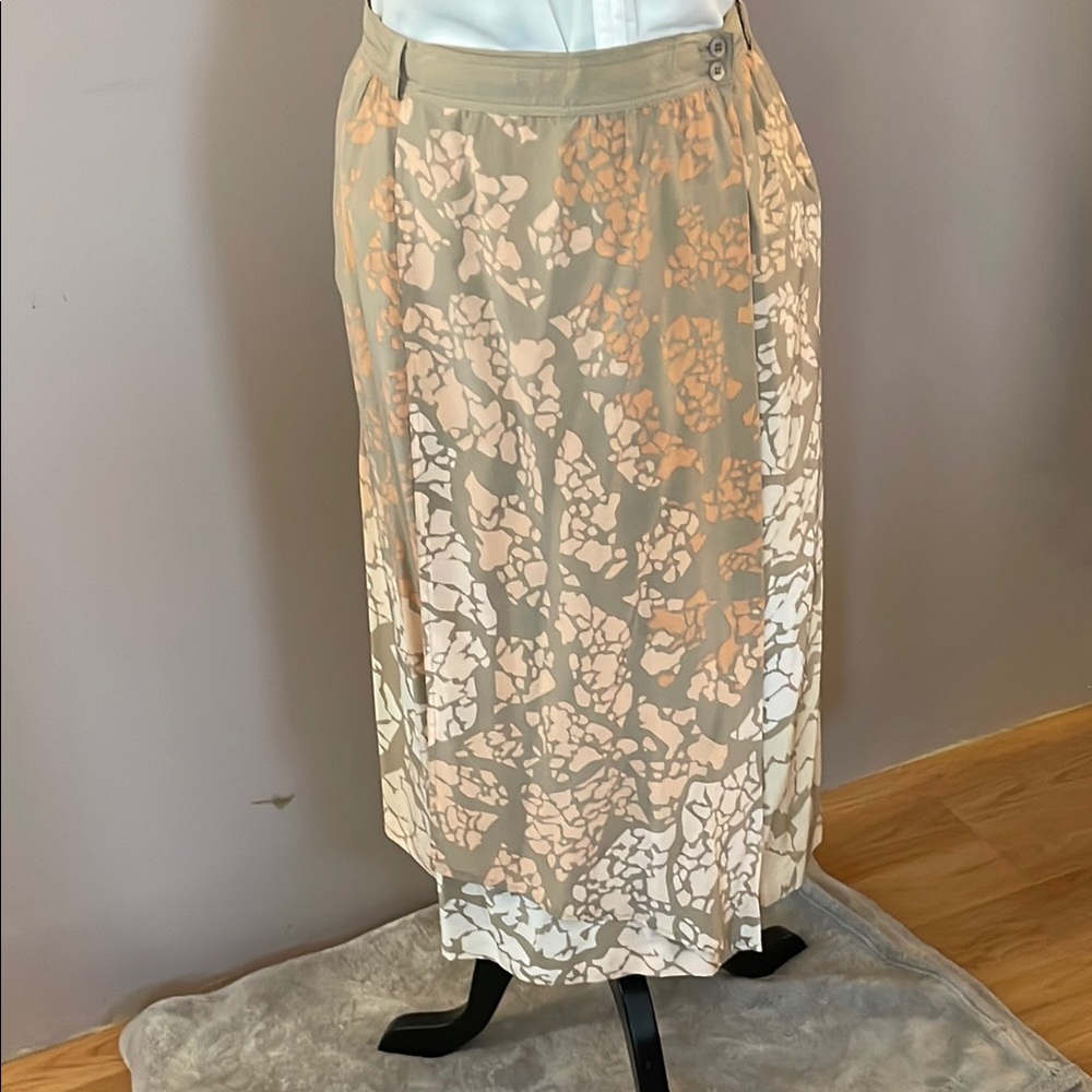 Vintage Escada 100% Silk Wrap Skirt